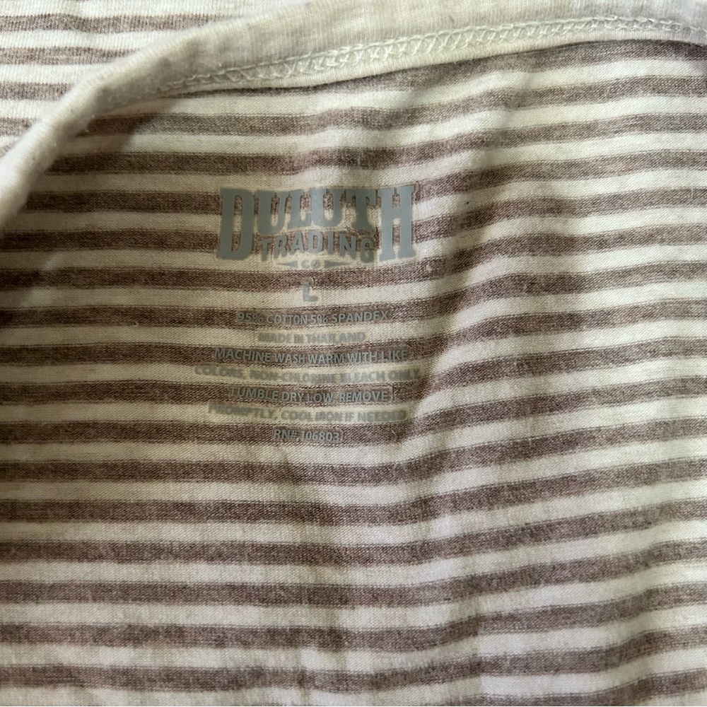 Duluth trading co large striped long sleeved tee - Picture 4 of 8